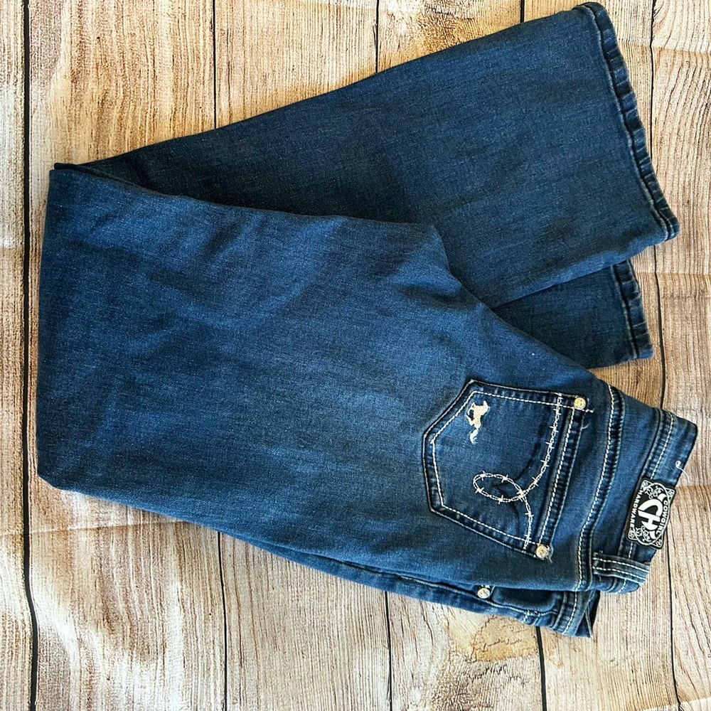 Classic Blue Denim Jeans with Straight Cut